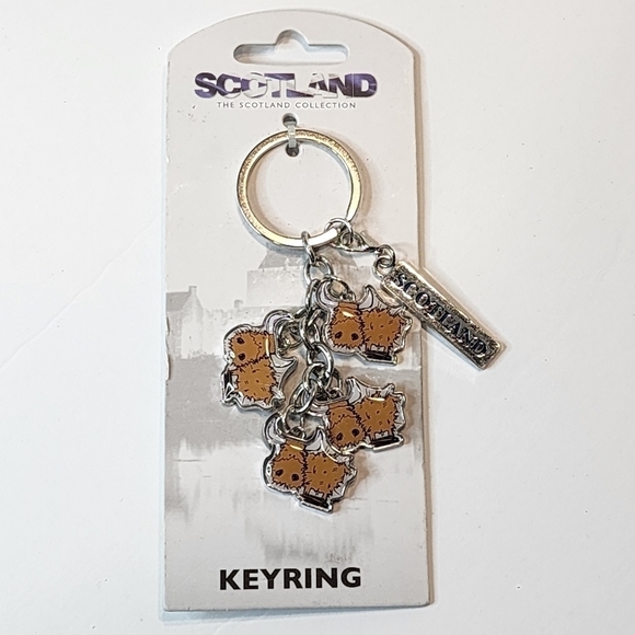 New Scotland Highland cow dangle keychain - Picture 1 of 6
